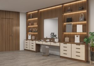 جناح ملابس متكامل فخم بتصميم مودرن -خشبي بيج (4)