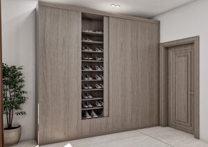 خزانة أحذية بتصميم مودرن أنيق - خشبي (3)