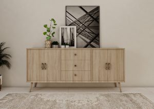 طاولة طعام بتصميم مودرن - خشابي فاتح - 3