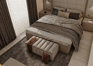 غرفة نوم بتصميم مودرن - خشبي -2