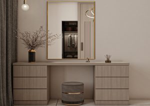 غرفة نوم بتصميم مودرن فاخر - بيج -3