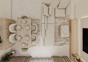 كنب زاوية مودرن _ أوف وايت -3