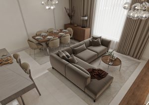 كنبة زاوية بتصميم مودرن فاخر - 1