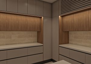 مطبخ بتصميم -2مودرن جريج خشبي (3)