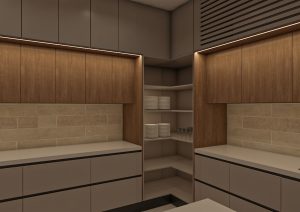 مطبخ بتصميم -2مودرن جريج خشبي (4)