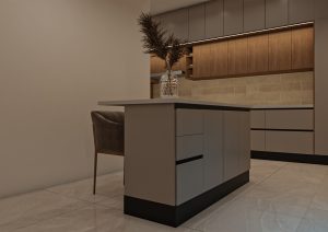 مطبخ بتصميم -2مودرن جريج خشبي (6)