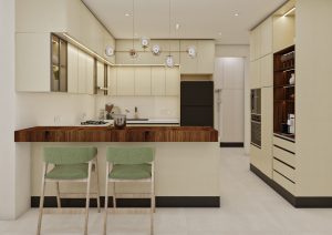 مطبخ بتصميم مودرن - أوف وايت -1