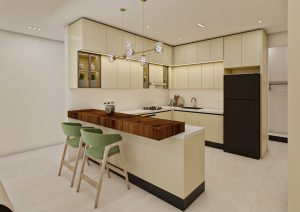 مطبخ بتصميم مودرن - أوف وايت -2