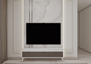 وحدة تلفزيون بتصميم نيو كلاسيك - بيج